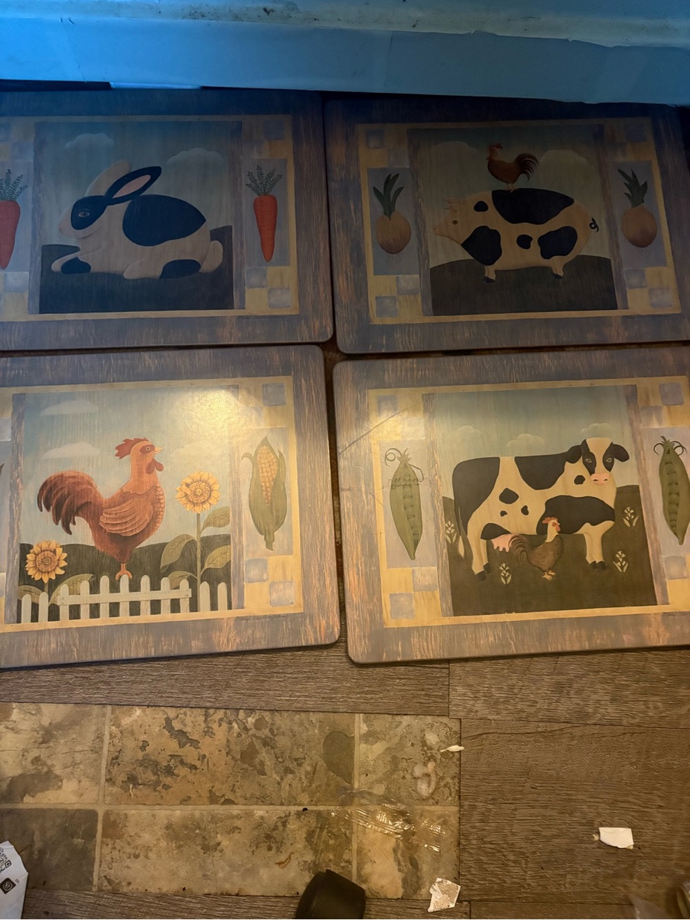 Pimpernel Farmhouse Animal Placemats - Set of 4
